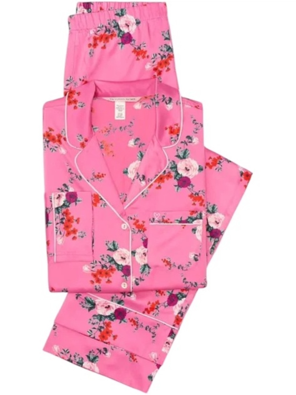 Victoria’s Secret Pink Floral Pajama Set - Long Sleeve Top & Pants